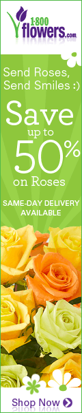 Send Roses, Send Smiles. Save up to 50% on Roses at 1-800-FLOWERS.COM - 120x600